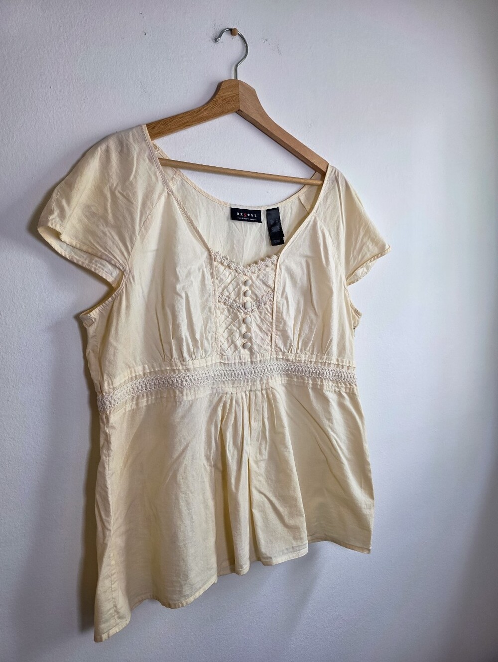 Vintage Y2K Axcess Babydoll Peasant Blouse